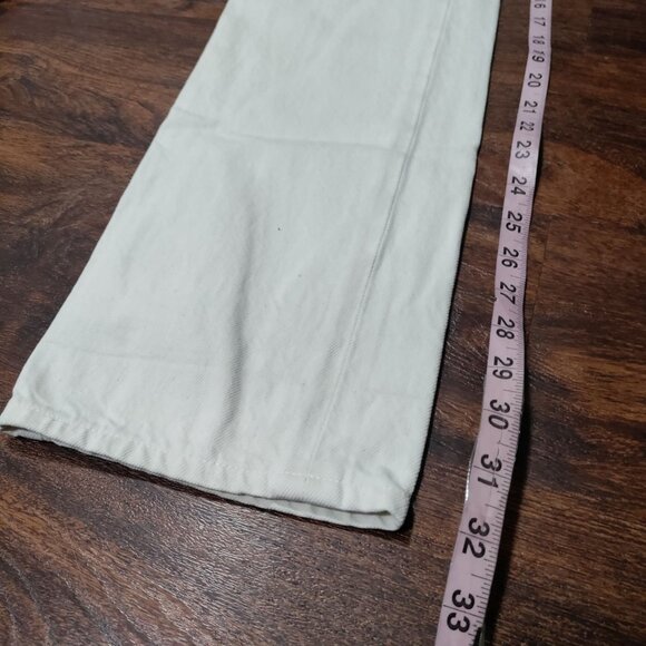 AGOLDE x REVOLVE Remy Twee High Waisted Button Fly Straight Jeans Cream US 30 - Picture 14 of 15